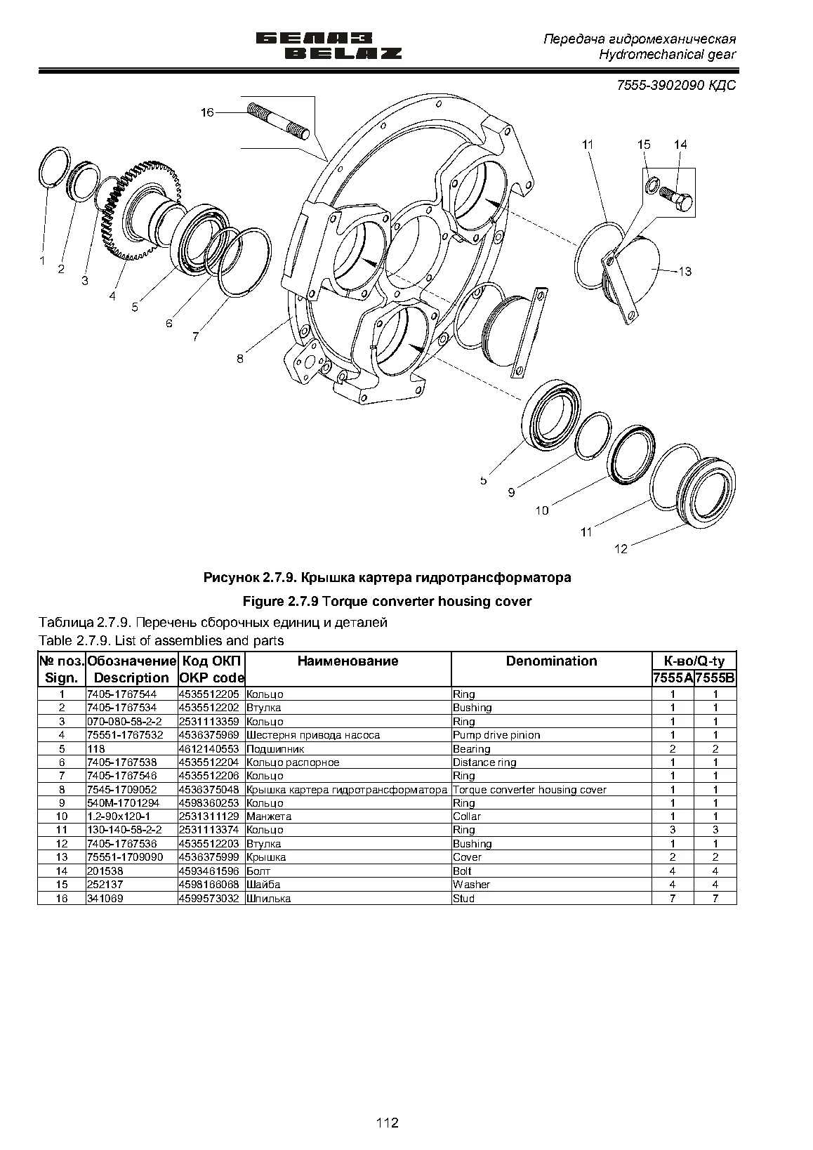 2.7.9 Крышка картера гидротрансформатора — страница 112